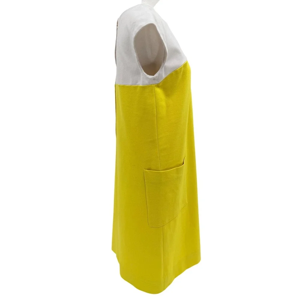 Kate Spade New York Hana Colorblock Shift Dress XS White Yellow Retro 60's